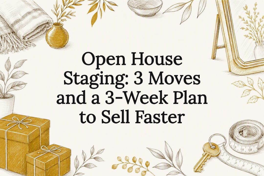 Open House Staging: 3 Moves and a 3-Week Plan to Sell Faster