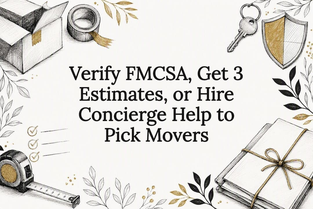 Verify FMCSA, Get 3 Estimates, or Hire Concierge Help to Pick Movers
