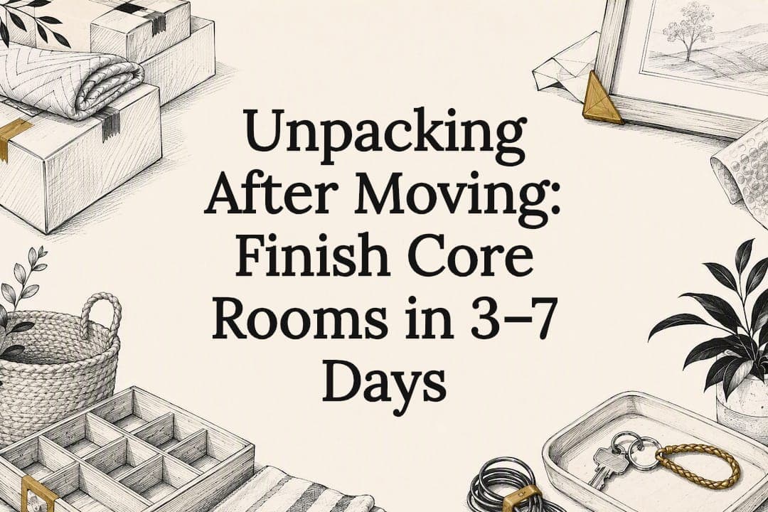 Unpacking After Moving: Finish Core Rooms in 3–7 Days