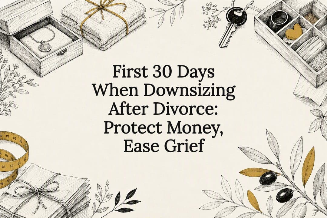 First 30 Days When Downsizing After Divorce: Protect Money, Ease Grief