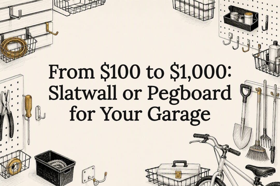 From $100 to $1,000: Slatwall or Pegboard for Your Garage