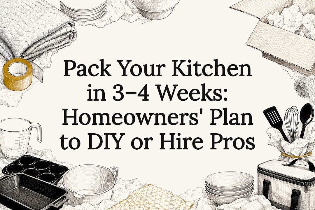 Pack Your Kitchen in 3–4 Weeks: Homeowners' Plan to DIY or Hire Pros