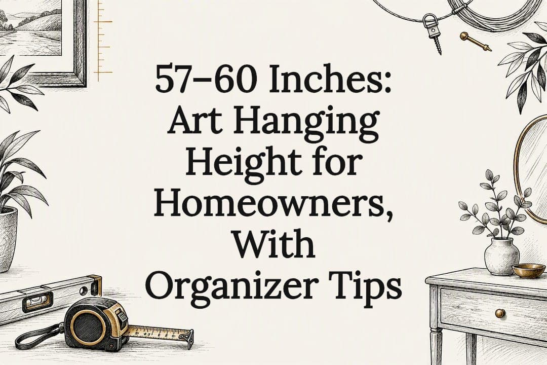 57–60 Inches: Art Hanging Height for Homeowners, With Organizer Tips
