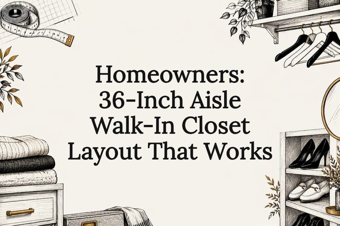 Homeowners: 36-Inch Aisle Walk-In Closet Layout That Works