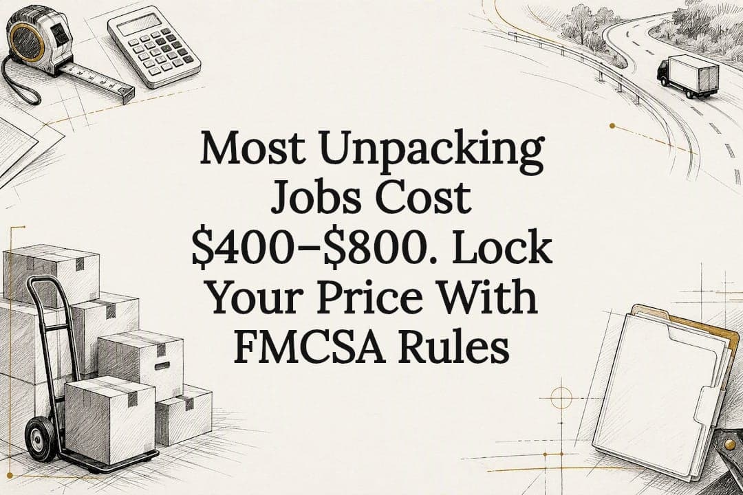 Most Unpacking Jobs Cost $400–$800. Lock Your Price With FMCSA Rules