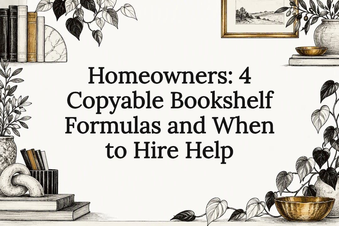 Homeowners: 4 Copyable Bookshelf Formulas and When to Hire Help