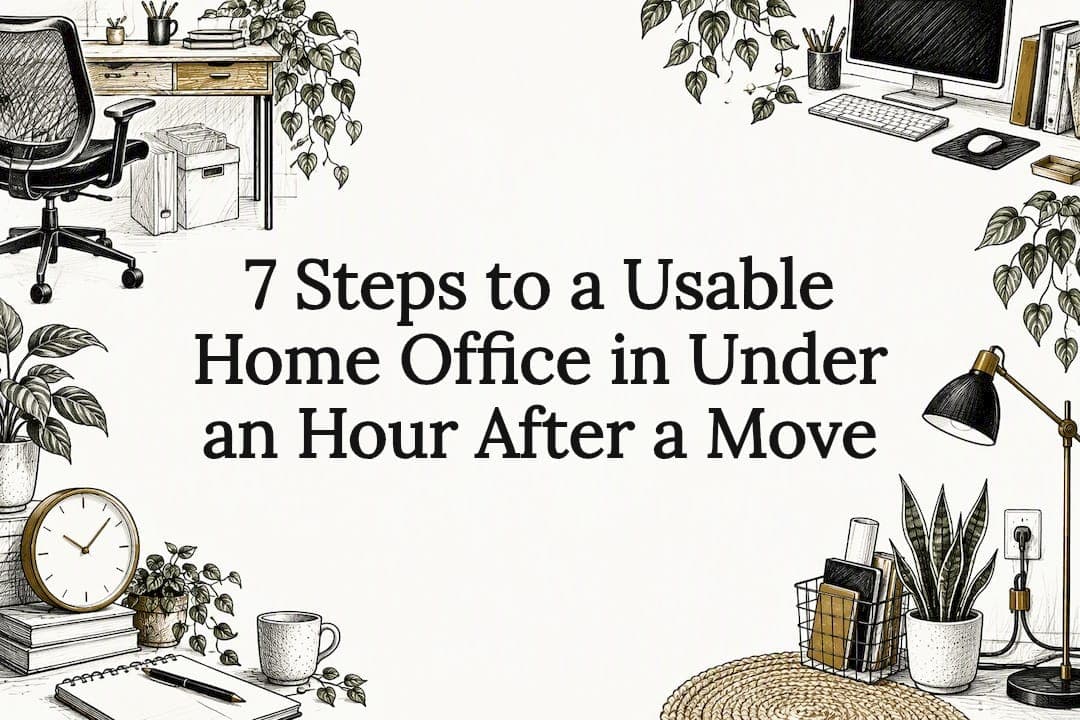 7 Steps to a Usable Home Office in Under an Hour After a Move