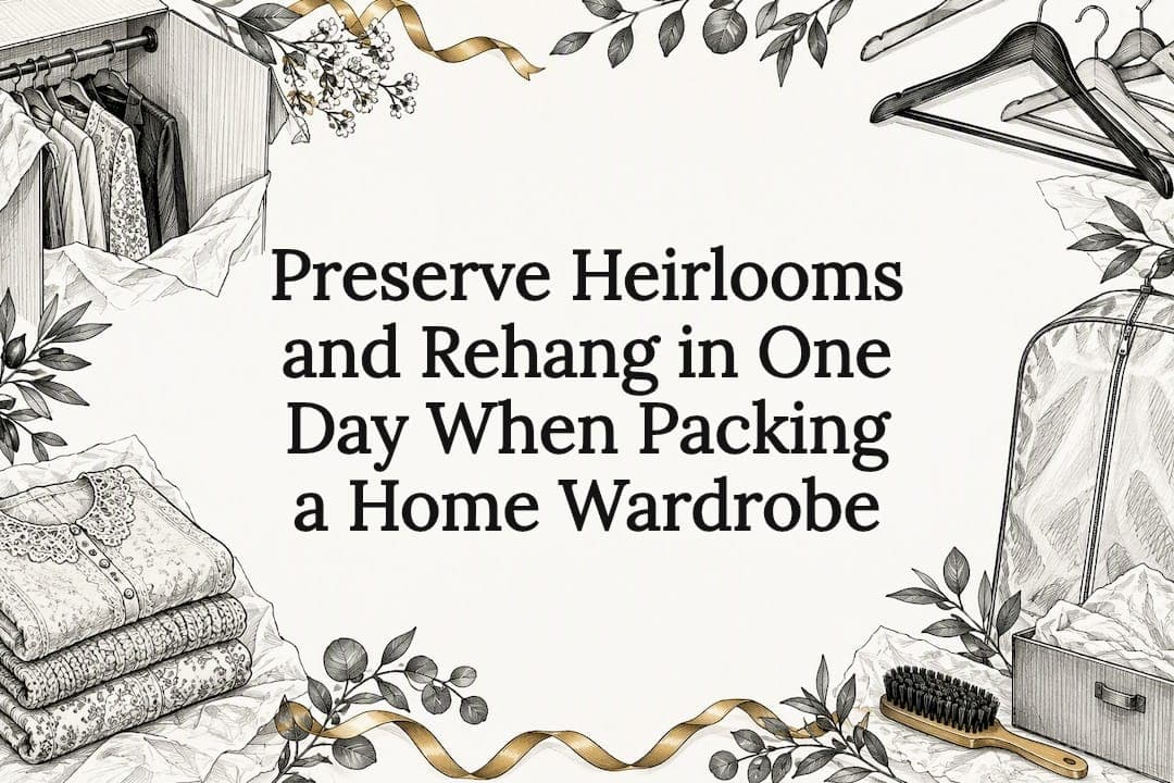 Preserve Heirlooms and Rehang in One Day When Packing a Home Wardrobe