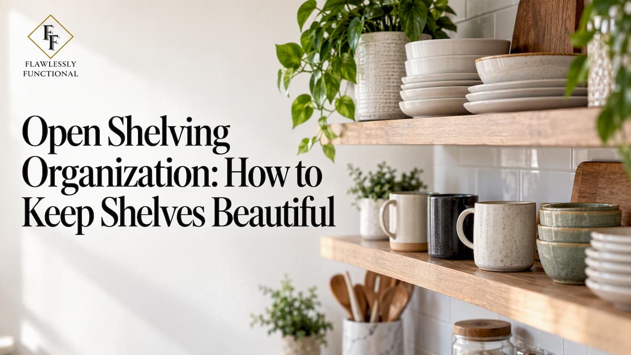 Open Shelving Organization: How to Keep Shelves Beautiful