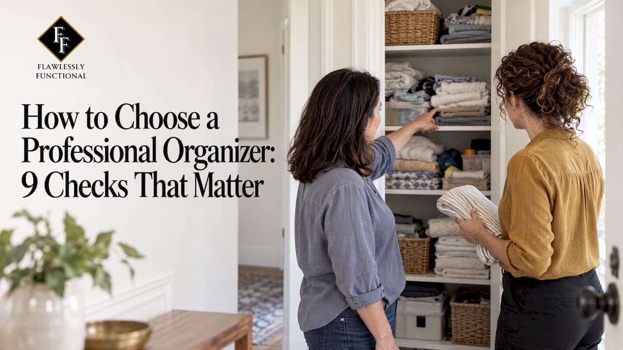 How to Choose a Professional Organizer: 9 Checks That Matter